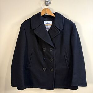 US NAVY Wool Pea Coat WOMEN SIZE 16S Quarterdeck Collection Military Authentic